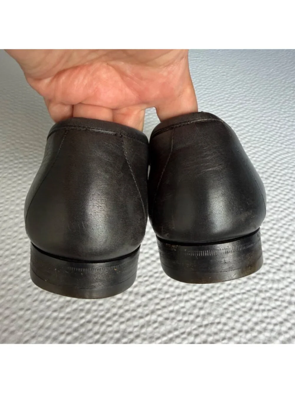 Gucci 1953 Horsebit Loafers Black Leather Mens Shoes Size 44.5 E 11.5 Made In It